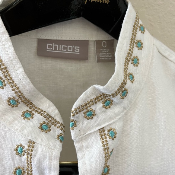 Chico’s White Linen Jacket - Picture 2 of 5